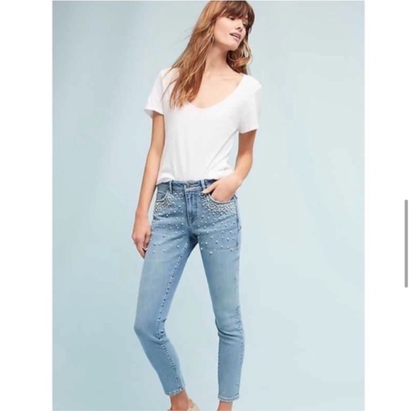 Pilcro and the Letterpress Script Pearl High Rise Skinny Jeans - Picture 3 of 13